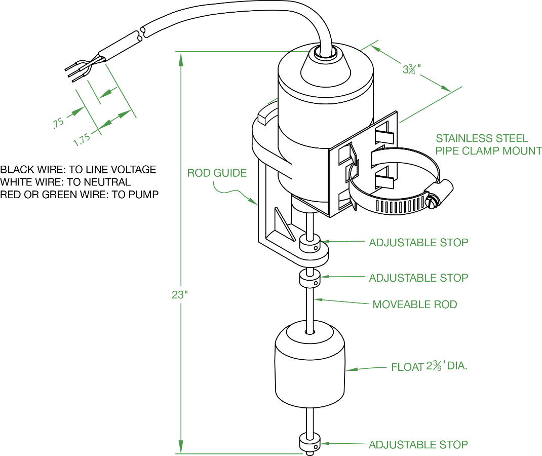 Sump Pump Float Switch Wiring Diagram from www.mdius.com