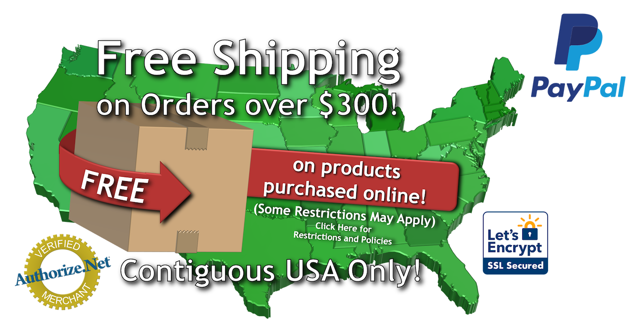 Free Shipping for Orders Over $300