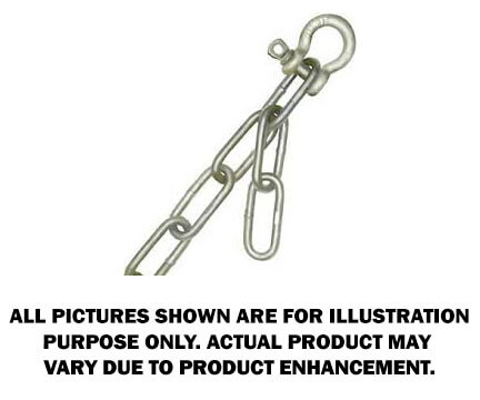 Flo Pro Stainless Steel 10 foot Chain & 2 Shackles - 0.50 (1/2) Inch ...