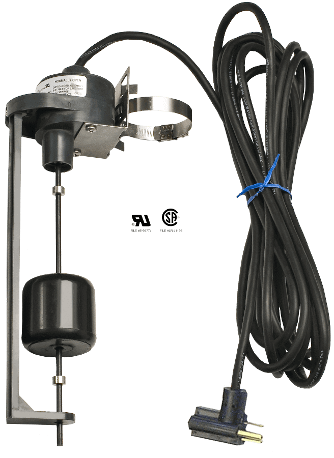 1" to 15" Pumping Range N.O Vertical Float Switch 10 Foot - 240 VAC Plug 