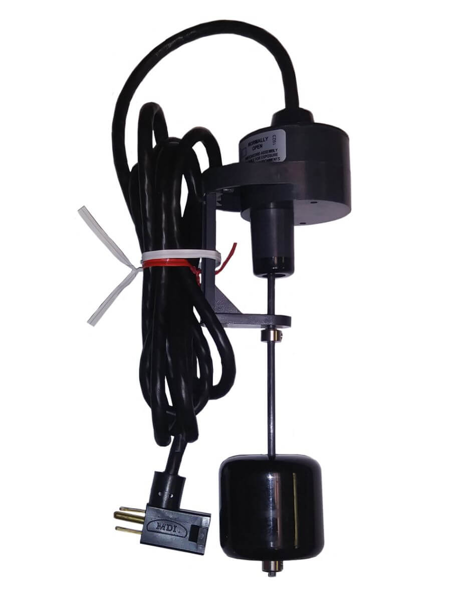 1" to 15" Pumping Range 10 Foot - 240 VAC Plug N.O Vertical Float Switch 