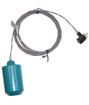 High Temp Float Switch - 20 Foot - 225°F/107°C - Normally Open - Wide Angle - 240 VAC Piggyback Plug
