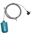 High Temp Float Switch - 50 Foot - 225°F/107°C - Normally Open - Wide Angle - 240 VAC Piggyback Plug