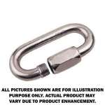 Quick Link - Stainless Steel - 0.375 (3/8) Inch - 2,200 lbs SWL - Flo Pro