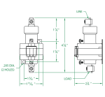 Single Pole 35 AMP Normally Open Dimensional Drawing