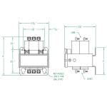 3 Pole 30 AMP Normally Open Dimensional Drawing