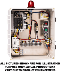 Simplex Grinder Control Panel - 208/240 Single-Phase (Basic Seal Leak & Heat Sensor Connection)