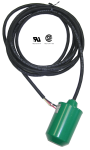 Pump Duty Float Switch - 40 Foot - Double Throw - Narrow Angle - Skived Cord Ends