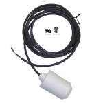 Pilot Duty | Control Float Switch - 40 Foot - Tetherless | Internally Weighted - Normally Closed - Narrow Angle - Skived Cord Ends