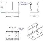 MDI Switch Clip for TS-1C, WATS-1C, or SO-1358 (1/2" DIA.) Dimensions